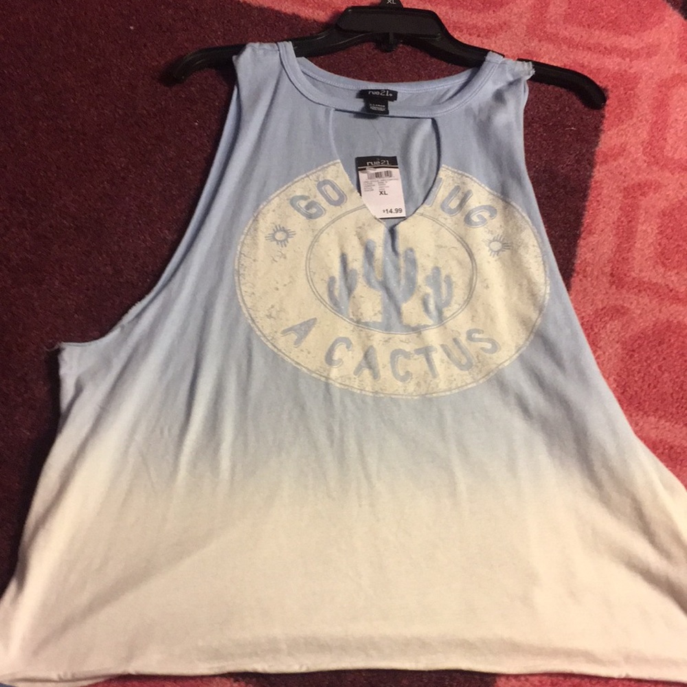 Blue gradient tank top